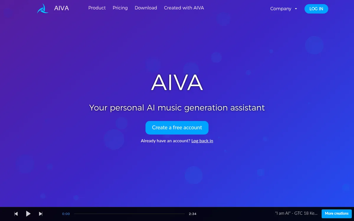 AIVA screenshot