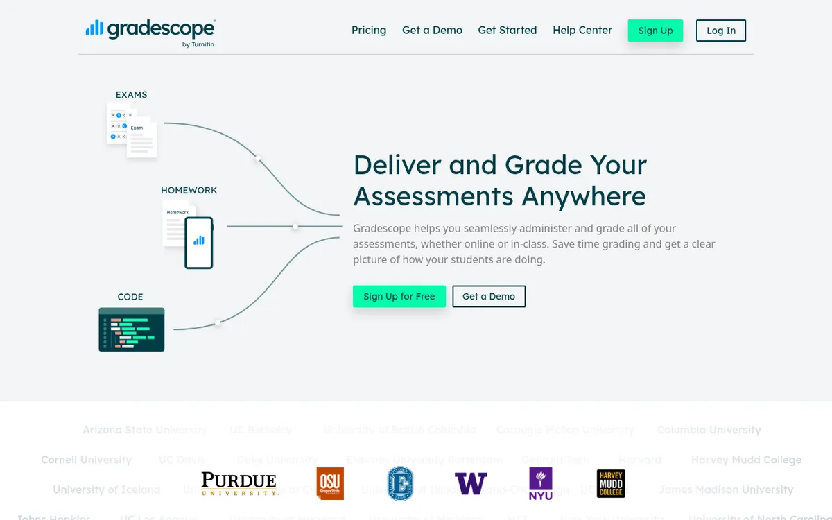 Gradescope screenshot