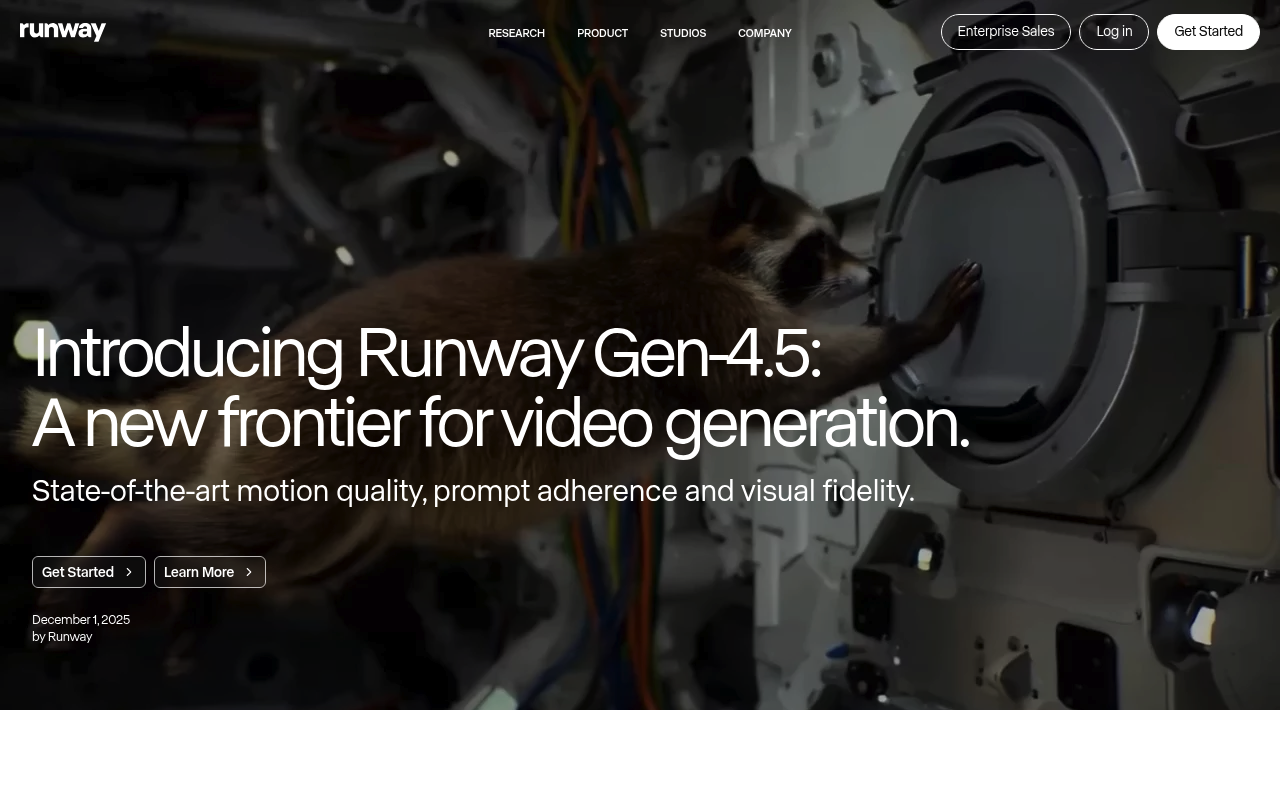 Runway Gen-4.5 screenshot