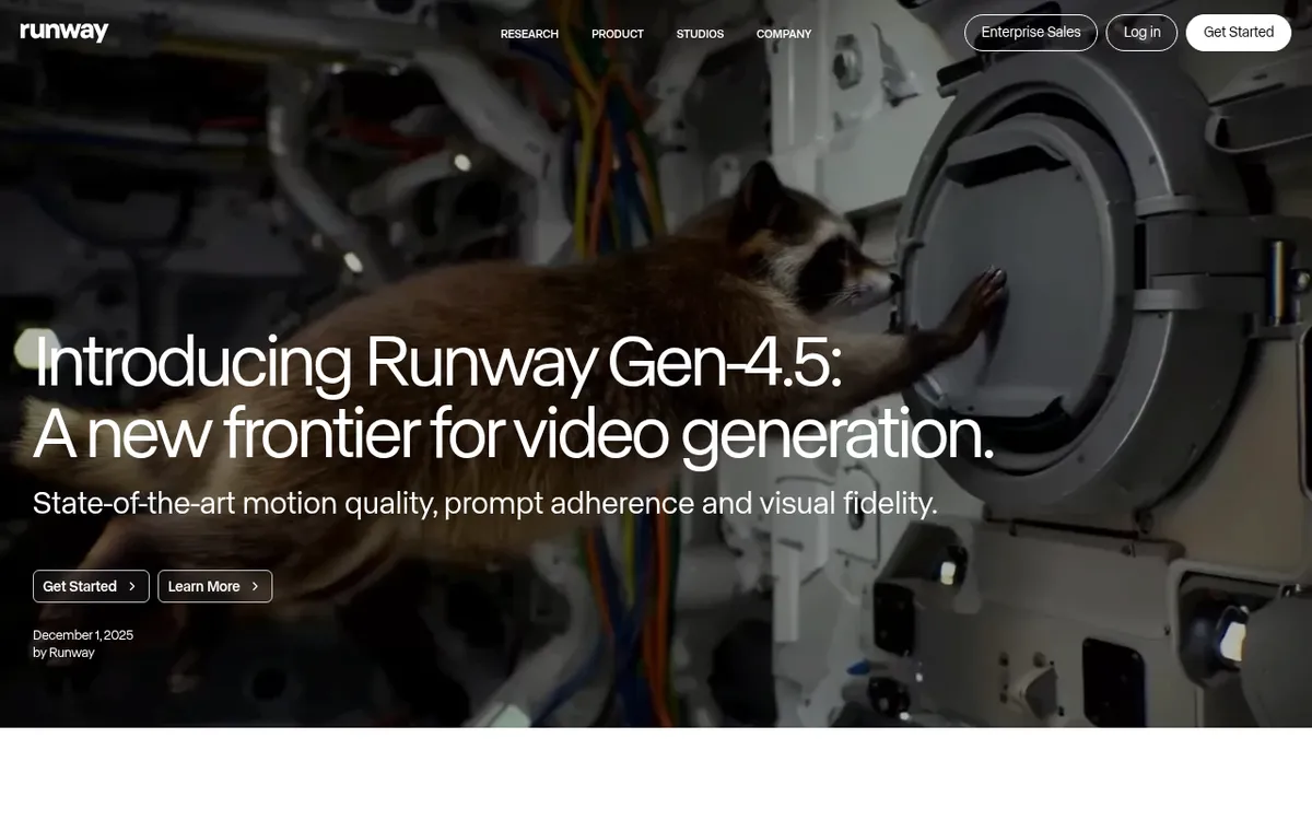 Runway Gen-4.5 screenshot